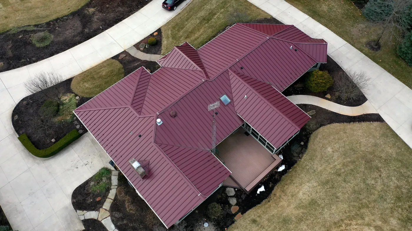 Storm damage documentation on a Allisonville commercial building