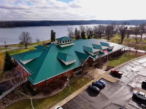 Commercial roof inspection documented in Allisonville